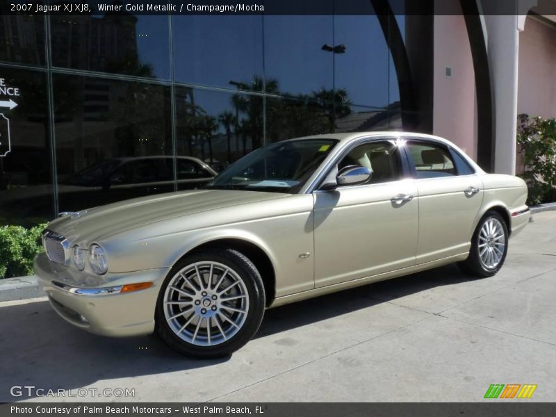 Winter Gold Metallic / Champagne/Mocha 2007 Jaguar XJ XJ8