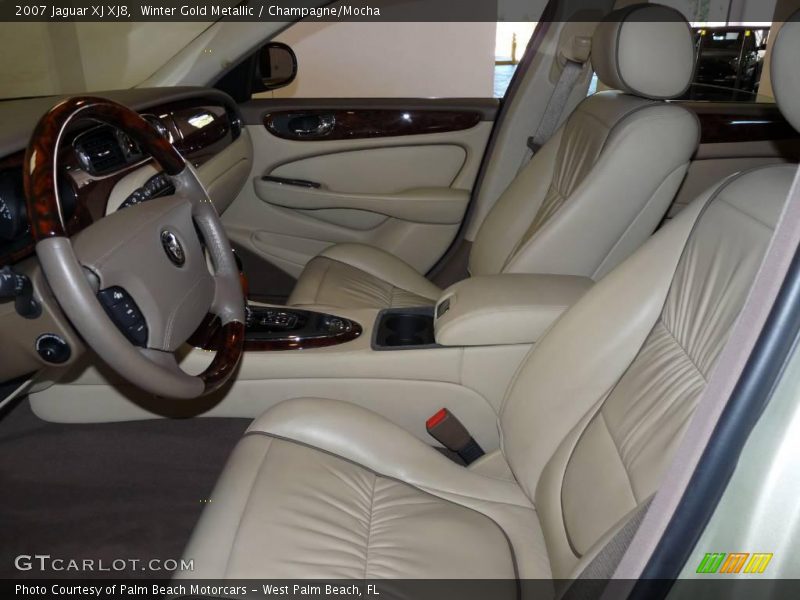 Winter Gold Metallic / Champagne/Mocha 2007 Jaguar XJ XJ8