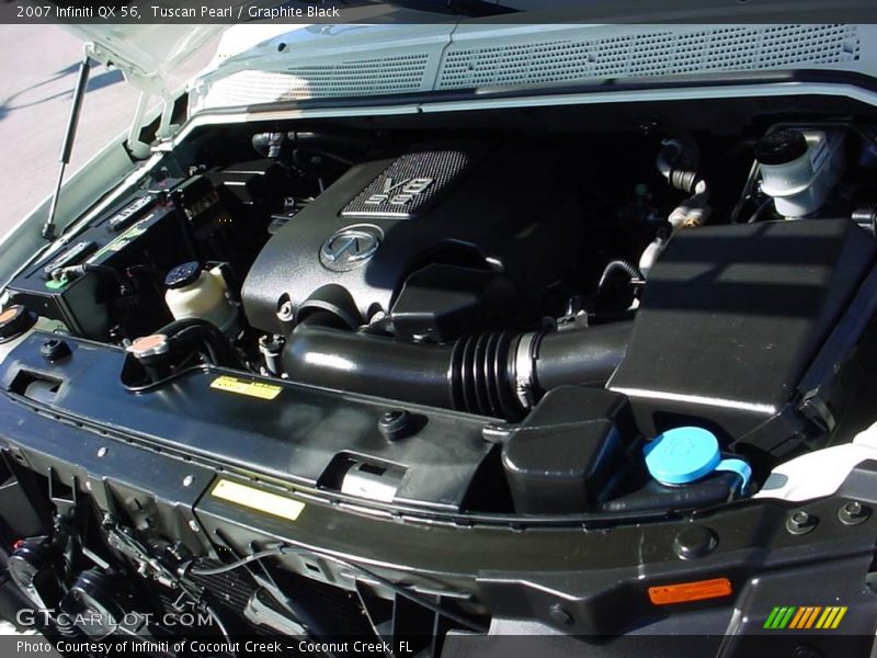 Tuscan Pearl / Graphite Black 2007 Infiniti QX 56
