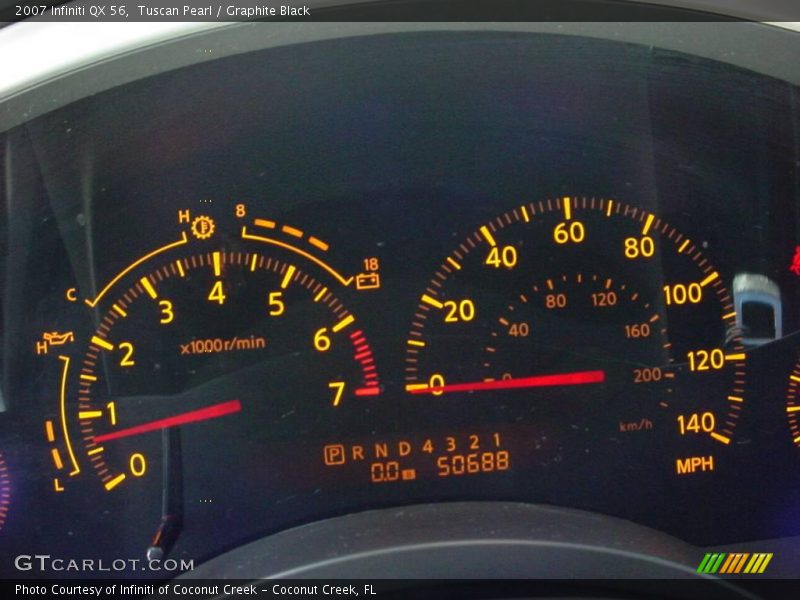 Tuscan Pearl / Graphite Black 2007 Infiniti QX 56