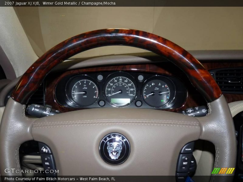 Winter Gold Metallic / Champagne/Mocha 2007 Jaguar XJ XJ8