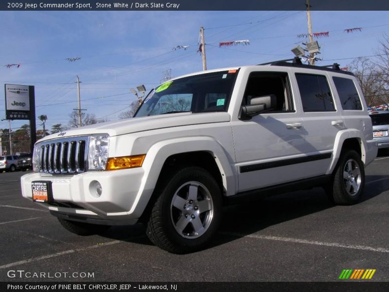 Stone White / Dark Slate Gray 2009 Jeep Commander Sport