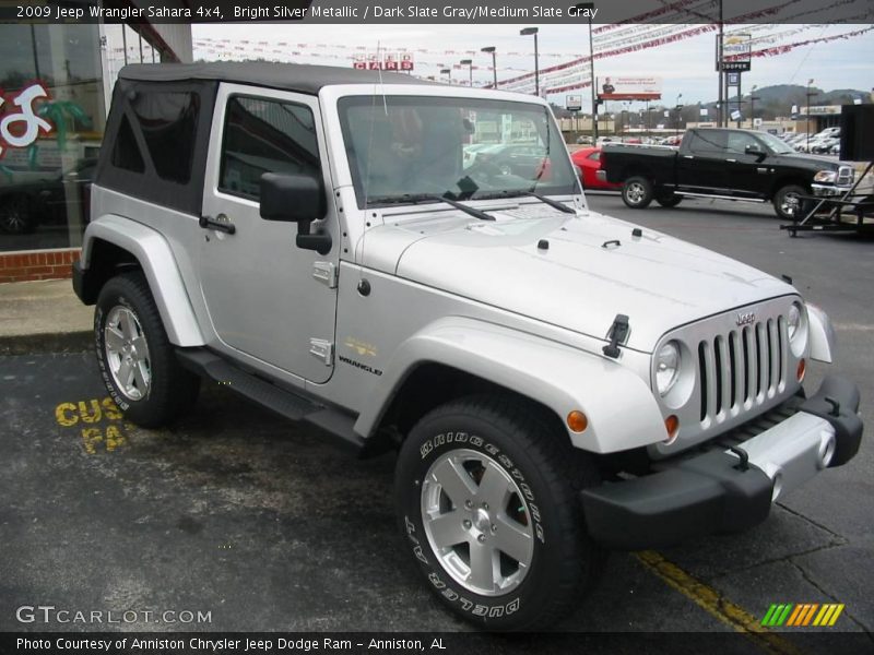 Bright Silver Metallic / Dark Slate Gray/Medium Slate Gray 2009 Jeep Wrangler Sahara 4x4