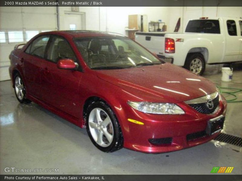 Redfire Metallic / Black 2003 Mazda MAZDA6 s Sedan