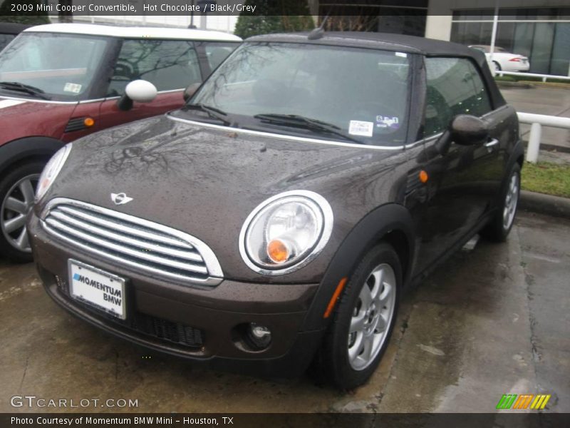 Hot Chocolate / Black/Grey 2009 Mini Cooper Convertible