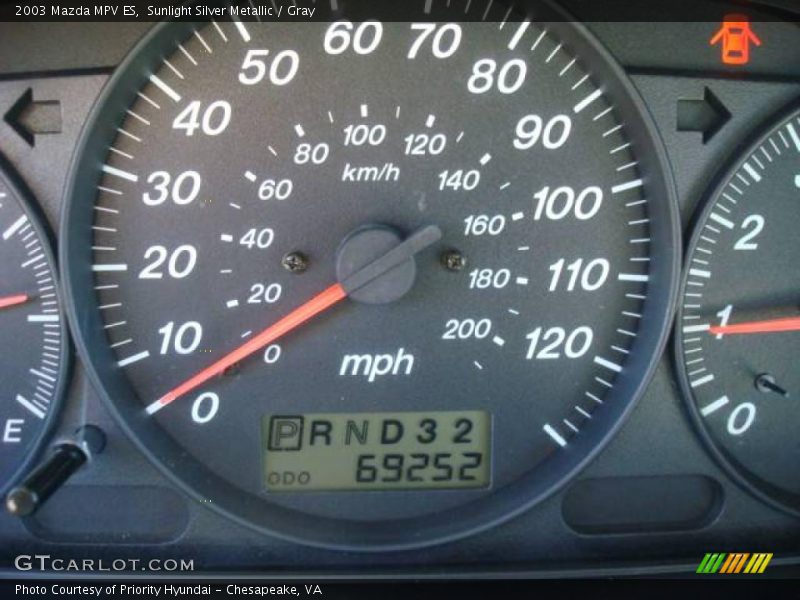 Sunlight Silver Metallic / Gray 2003 Mazda MPV ES
