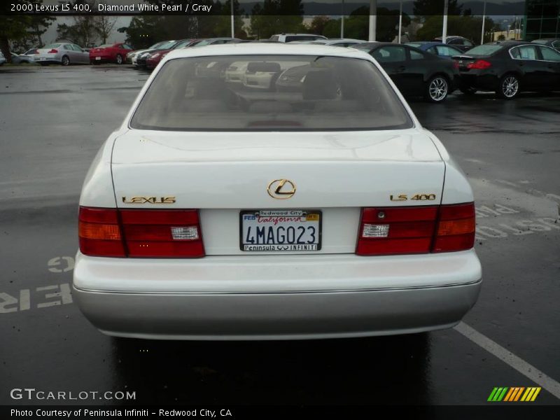 Diamond White Pearl / Gray 2000 Lexus LS 400