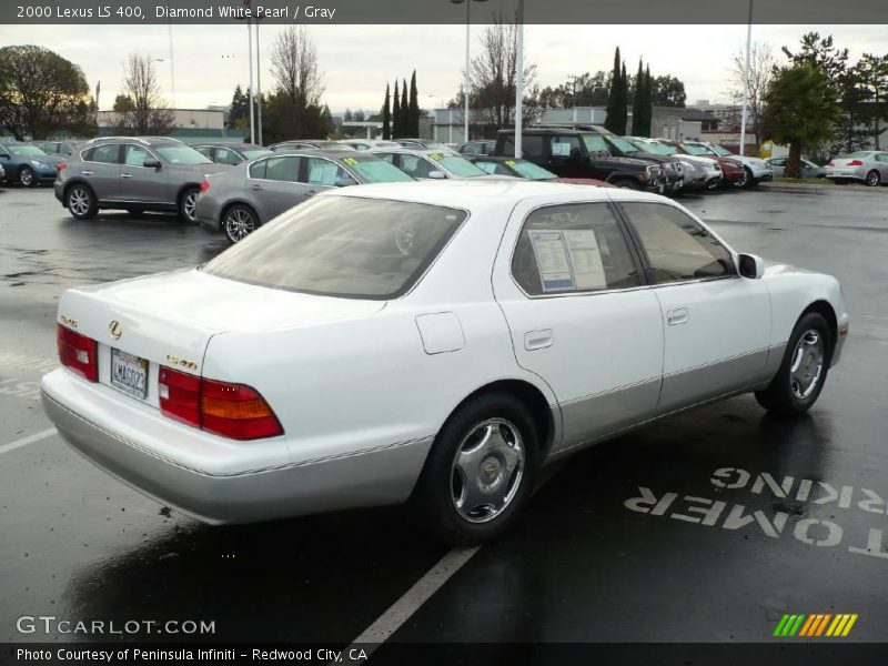 Diamond White Pearl / Gray 2000 Lexus LS 400