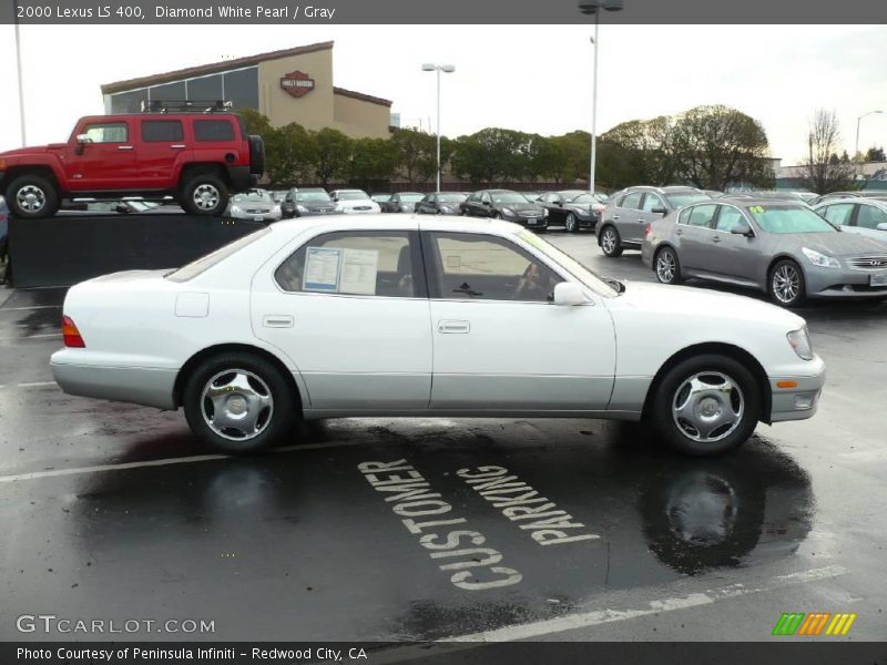 Diamond White Pearl / Gray 2000 Lexus LS 400