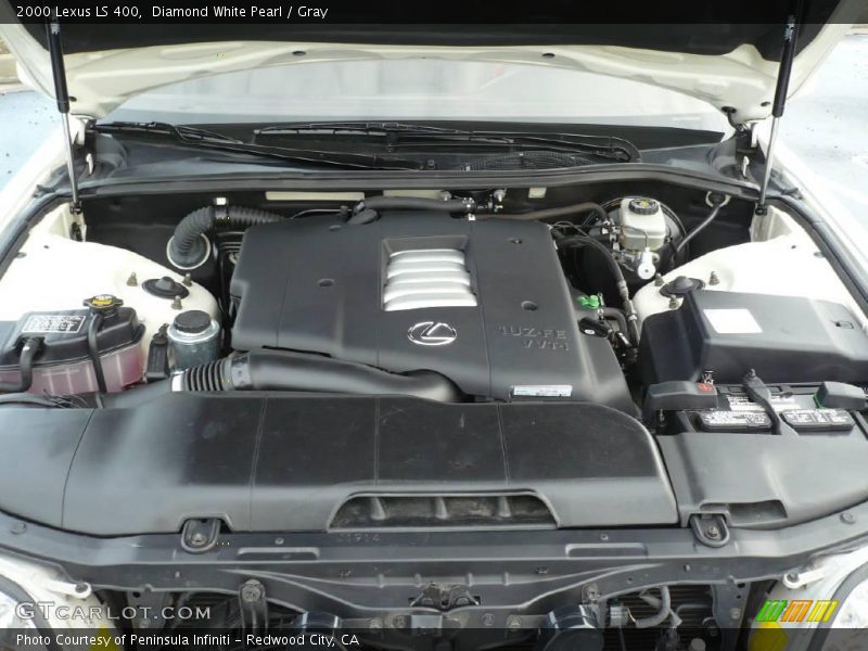 Diamond White Pearl / Gray 2000 Lexus LS 400