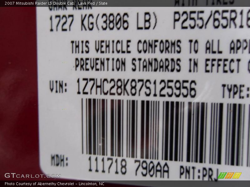 Lava Red / Slate 2007 Mitsubishi Raider LS Double Cab