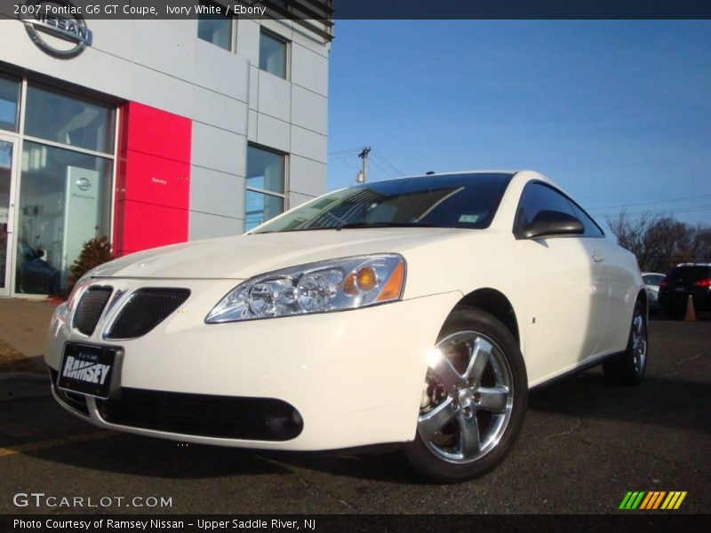 Ivory White / Ebony 2007 Pontiac G6 GT Coupe