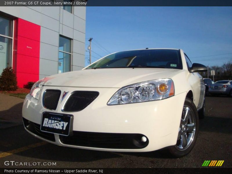 Ivory White / Ebony 2007 Pontiac G6 GT Coupe