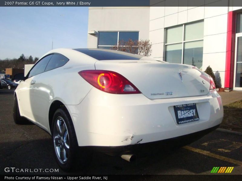 Ivory White / Ebony 2007 Pontiac G6 GT Coupe
