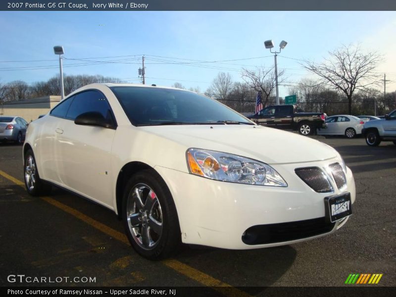 Ivory White / Ebony 2007 Pontiac G6 GT Coupe