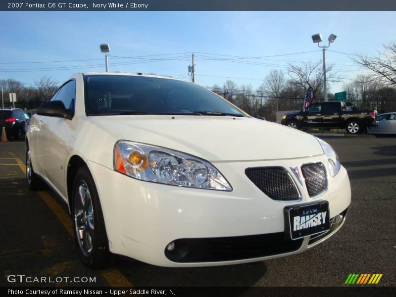 Ivory White / Ebony 2007 Pontiac G6 GT Coupe