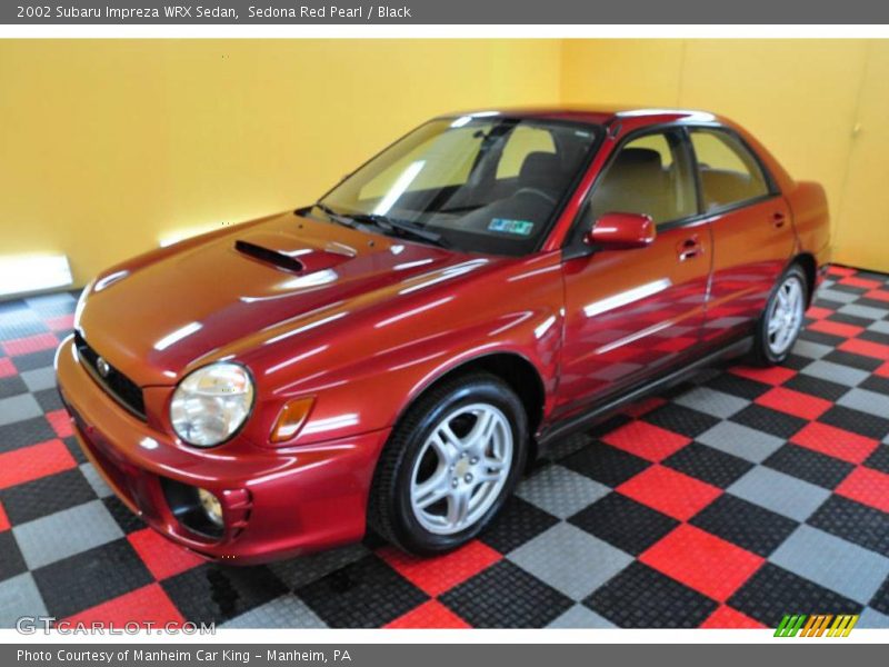 Sedona Red Pearl / Black 2002 Subaru Impreza WRX Sedan