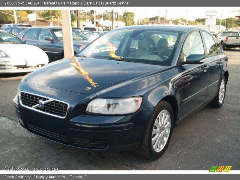 Barents Blue Metallic / Dark Beige/Quartz Leather 2005 Volvo S40 2.4i