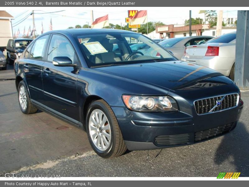 Barents Blue Metallic / Dark Beige/Quartz Leather 2005 Volvo S40 2.4i