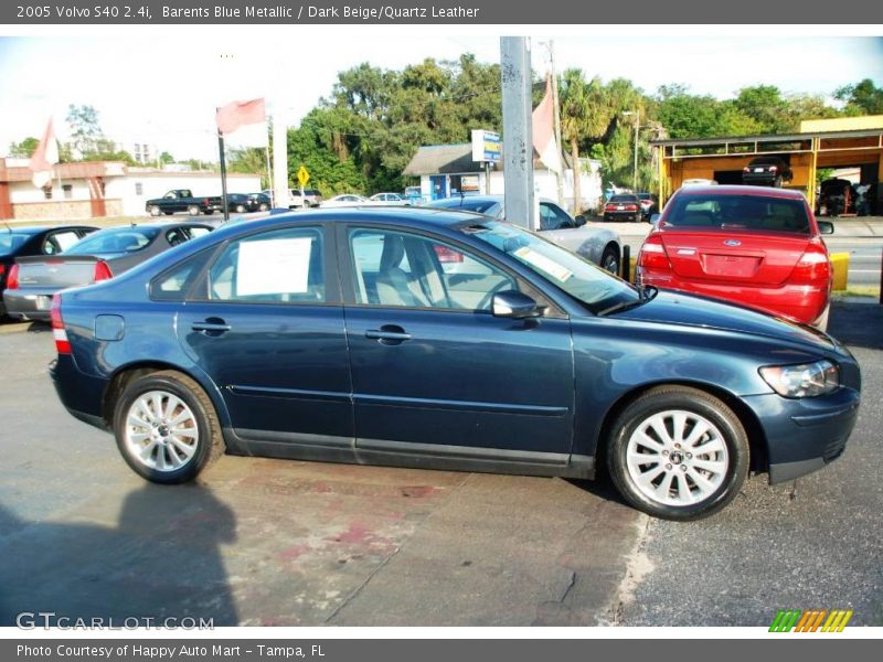 Barents Blue Metallic / Dark Beige/Quartz Leather 2005 Volvo S40 2.4i