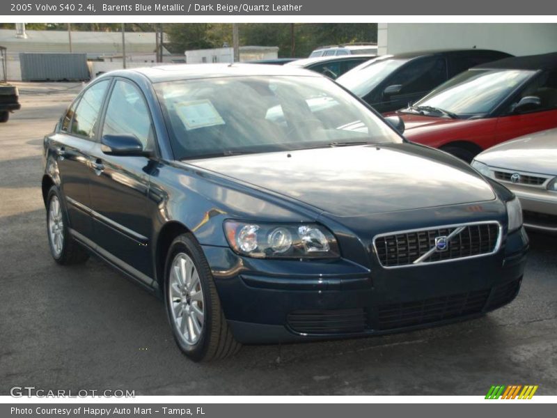 Barents Blue Metallic / Dark Beige/Quartz Leather 2005 Volvo S40 2.4i