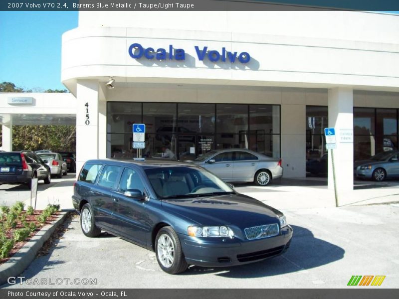 Barents Blue Metallic / Taupe/Light Taupe 2007 Volvo V70 2.4