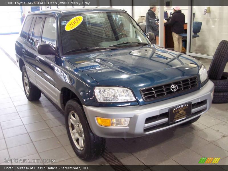 Deep Jewel Green / Gray 2000 Toyota RAV4 4WD