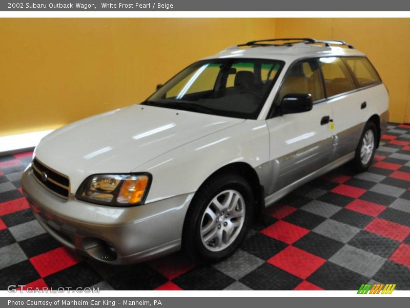 White Frost Pearl / Beige 2002 Subaru Outback Wagon