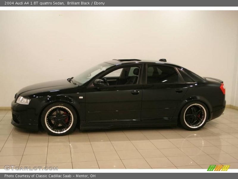 Brilliant Black / Ebony 2004 Audi A4 1.8T quattro Sedan