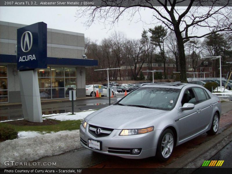 Alabaster Silver Metallic / Ebony 2007 Acura TL 3.2