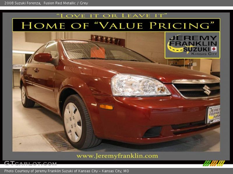 Fusion Red Metallic / Grey 2008 Suzuki Forenza