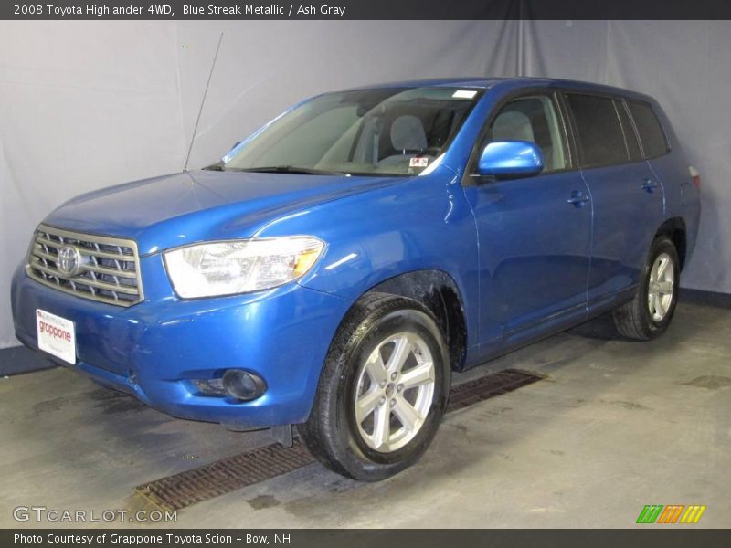 Blue Streak Metallic / Ash Gray 2008 Toyota Highlander 4WD