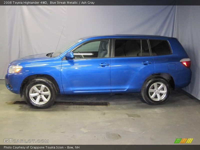 Blue Streak Metallic / Ash Gray 2008 Toyota Highlander 4WD