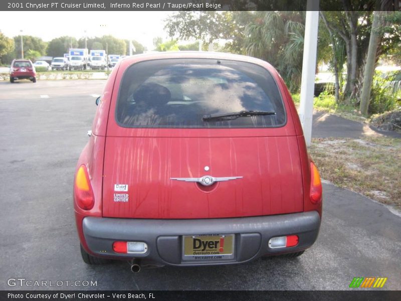 Inferno Red Pearl / Taupe/Pearl Beige 2001 Chrysler PT Cruiser Limited