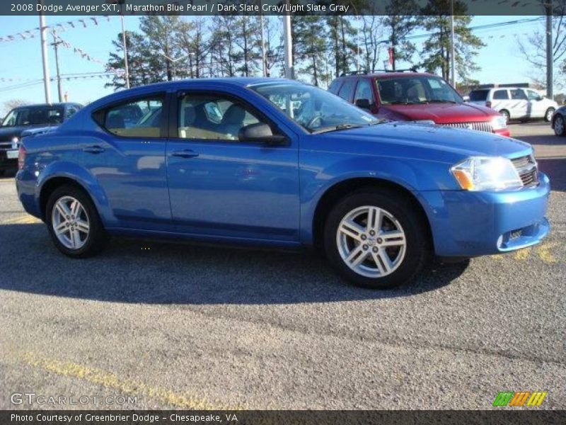 Marathon Blue Pearl / Dark Slate Gray/Light Slate Gray 2008 Dodge Avenger SXT
