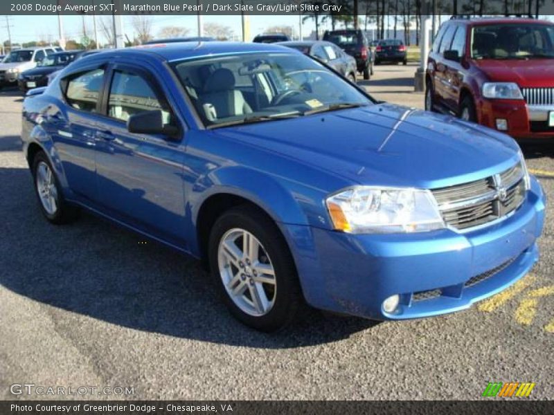 Marathon Blue Pearl / Dark Slate Gray/Light Slate Gray 2008 Dodge Avenger SXT