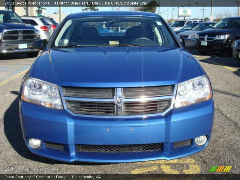 Marathon Blue Pearl / Dark Slate Gray/Light Slate Gray 2008 Dodge Avenger SXT