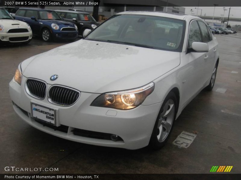 Alpine White / Beige 2007 BMW 5 Series 525i Sedan