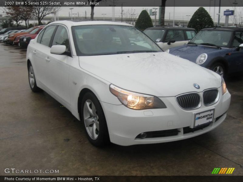 Alpine White / Beige 2007 BMW 5 Series 525i Sedan