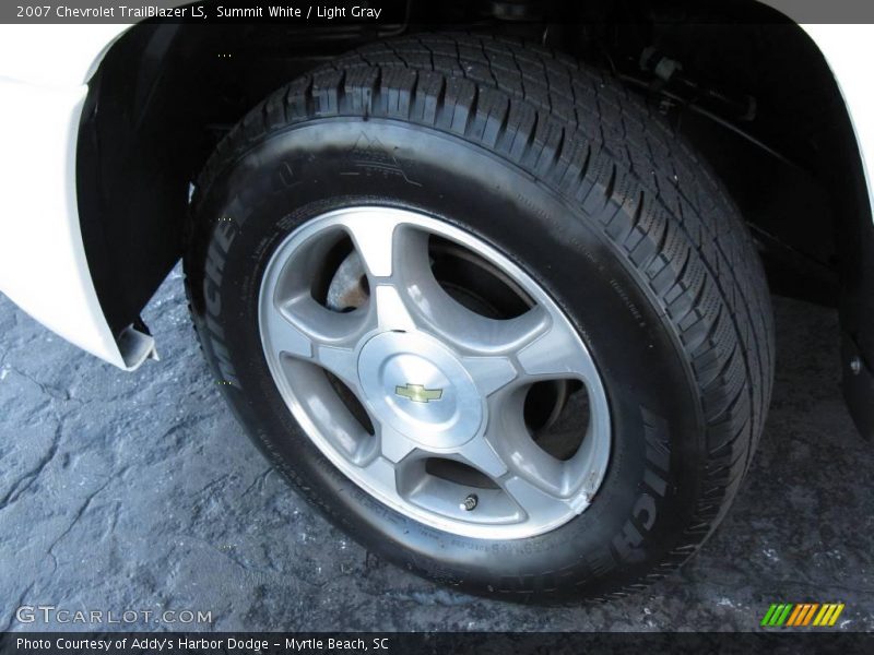 Summit White / Light Gray 2007 Chevrolet TrailBlazer LS