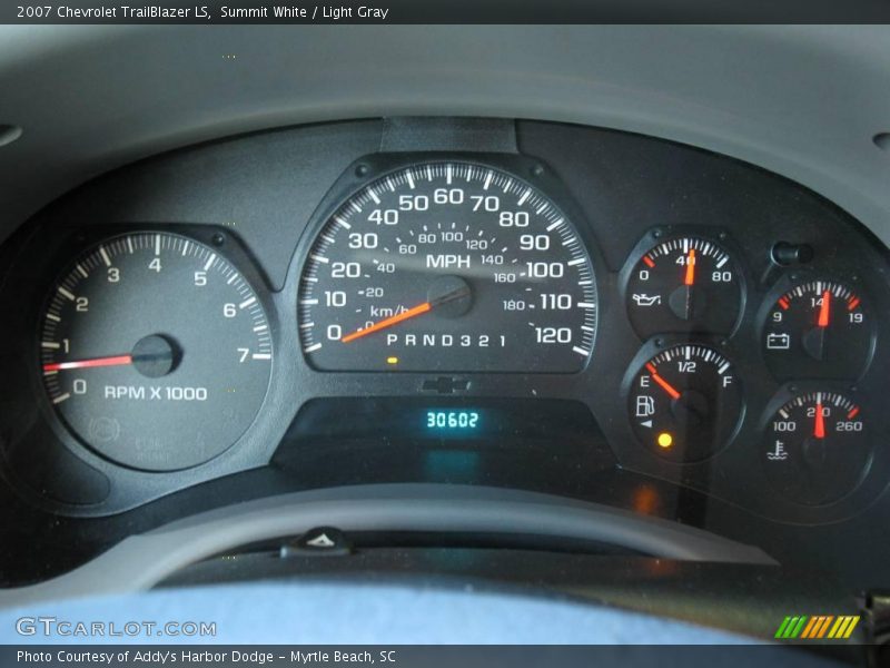 Summit White / Light Gray 2007 Chevrolet TrailBlazer LS