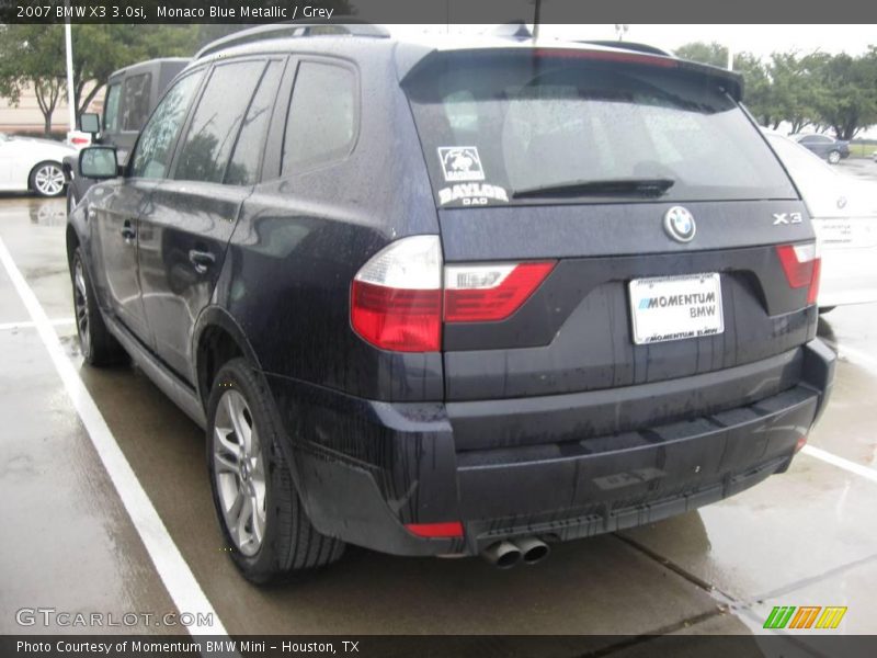 Monaco Blue Metallic / Grey 2007 BMW X3 3.0si