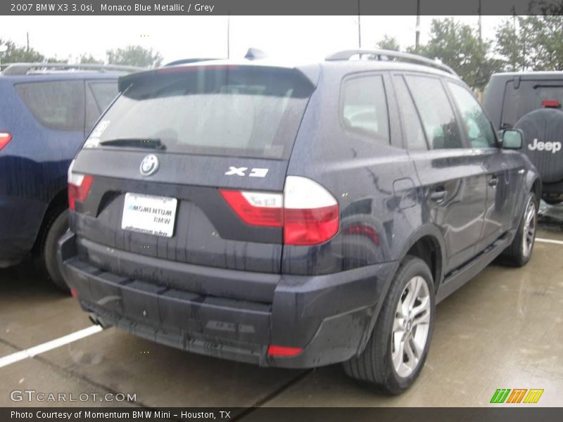 Monaco Blue Metallic / Grey 2007 BMW X3 3.0si