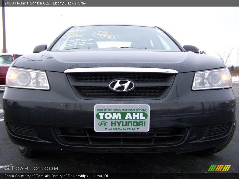 Ebony Black / Gray 2008 Hyundai Sonata GLS