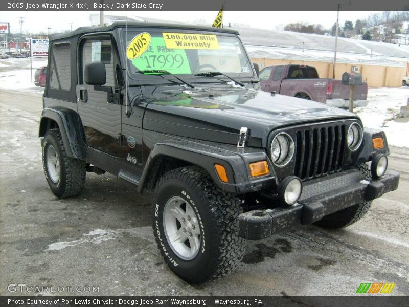 Black / Dark Slate Gray 2005 Jeep Wrangler X 4x4