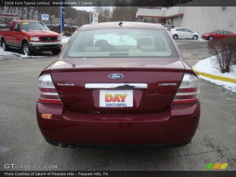 Merlot Metallic / Camel 2008 Ford Taurus Limited