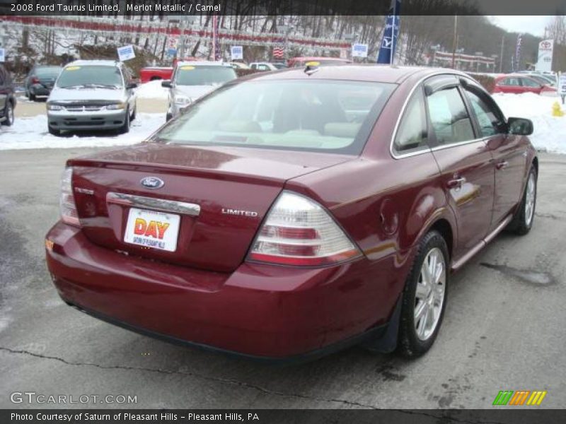Merlot Metallic / Camel 2008 Ford Taurus Limited