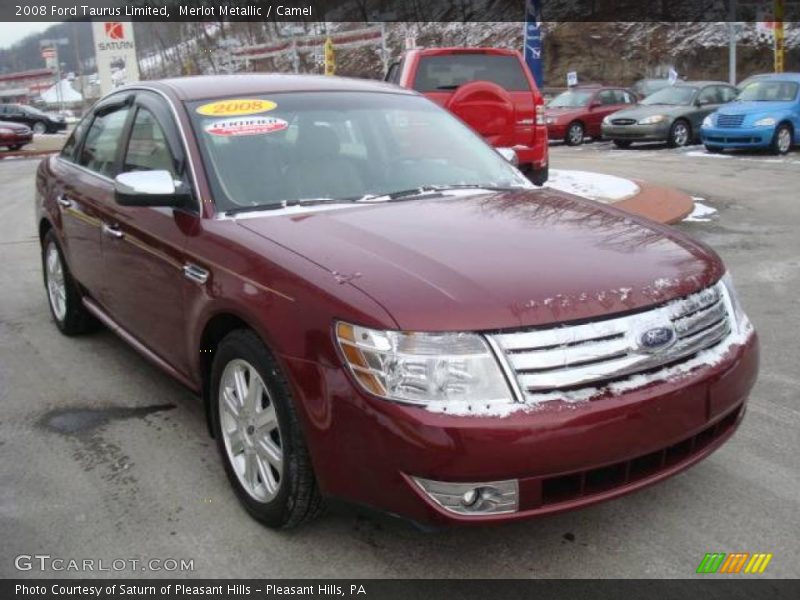 Merlot Metallic / Camel 2008 Ford Taurus Limited
