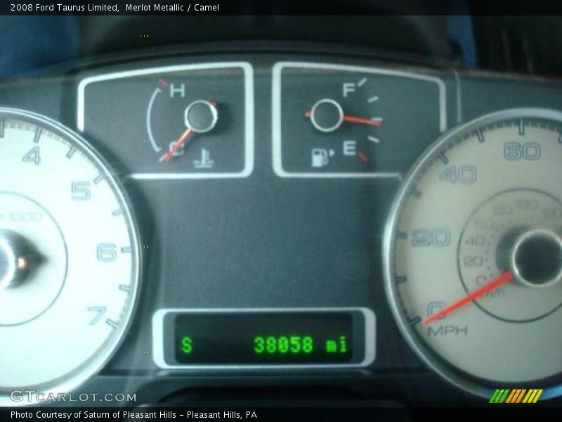 Merlot Metallic / Camel 2008 Ford Taurus Limited