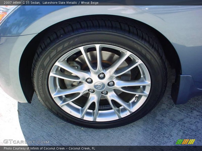 Lakeshore Slate Metallic / Wheat Beige 2007 Infiniti G 35 Sedan